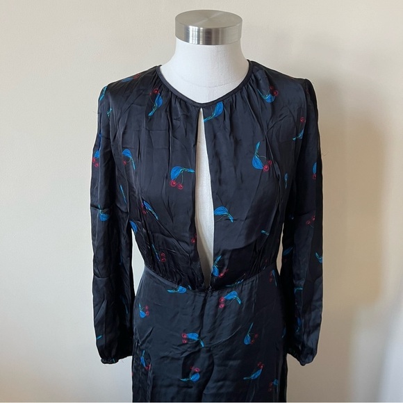 Cynthia Rowley Seabreeze Black Cherry Print Maxi Dress 17515 - Picture 5 of 13